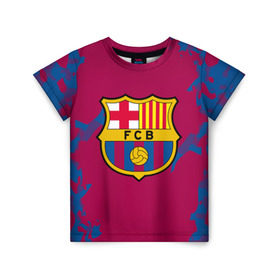 Детская футболка 3D с принтом FC Barca 2018 Original , 100% гипоаллергенный полиэфир | прямой крой, круглый вырез горловины, длина до линии бедер, чуть спущенное плечо, ткань немного тянется | fc | fc barcelona | fcb | барселона | спорт | спортивные | фк | футбол | футбольный клуб