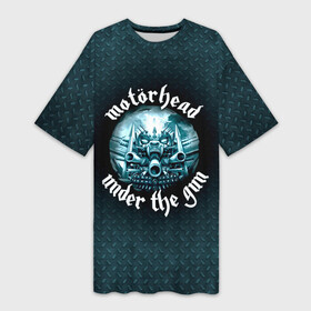 Платье-футболка 3D с принтом Motrhead, under the gun ,  |  | larry wallis | lucas fox | motorhead | motrhead | группа | кэмпбелл | лемми | метал | микки ди | мотор хед | моторхед | рок | тейлор | фил | хард | хардрок | хеви | хевиметал