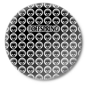 Значок с принтом The Offspring ,  металл | круглая форма, металлическая застежка в виде булавки | Тематика изображения на принте: offspring | офспринг | оффспринг | рок