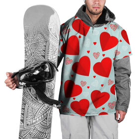 Накидка на куртку 3D с принтом С днем святого Валентина , 100% полиэстер |  | 14 | love | валентин | губы | день | любовь | подарок | поцелуй | сердце | страсть | февраль