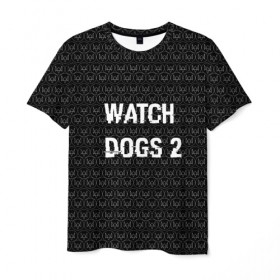 Мужская футболка 3D с принтом Watch Dogs 2 , 100% полиэфир | прямой крой, круглый вырез горловины, длина до линии бедер | wath dogs 2