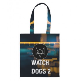 Сумка 3D повседневная с принтом Watch Dogs 2 , 100% полиэстер | Плотность: 200 г/м2; Размер: 34×35 см; Высота лямок: 30 см | 