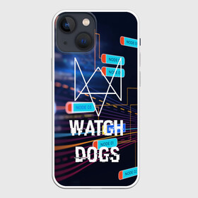 Чехол для iPhone 13 mini с принтом Watch Dogs ,  |  | game | wath dogs 2 | город | девушка | дрон | игры | компьютеры | пистолет | телефон | технологии | хакер