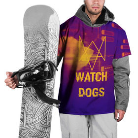 Накидка на куртку 3D с принтом WATCH DOGS NEON WORLD , 100% полиэстер |  | Тематика изображения на принте: wath dogs 2 | хакер