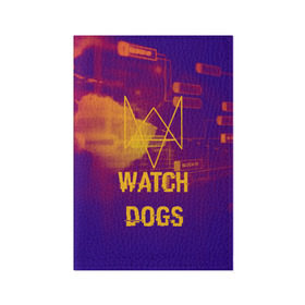 Обложка для паспорта матовая кожа с принтом WATCH DOGS NEON WORLD , натуральная матовая кожа | размер 19,3 х 13,7 см; прозрачные пластиковые крепления | Тематика изображения на принте: wath dogs 2 | хакер