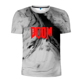 Мужская футболка 3D спортивная с принтом DOOM GRAY SPACE EDITION , 100% полиэстер с улучшенными характеристиками | приталенный силуэт, круглая горловина, широкие плечи, сужается к линии бедра | art | doom | game | возвращение | дум | игра | легенда | шутер