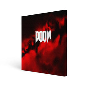 Холст квадратный с принтом DOOM RED PLANET , 100% ПВХ |  | art | doom | game | возвращение | дум | игра | легенда | шутер