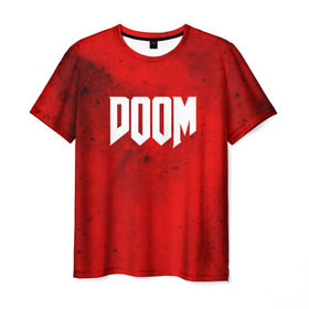 Мужская футболка 3D с принтом DOOM MARS GAME , 100% полиэфир | прямой крой, круглый вырез горловины, длина до линии бедер | art | doom | game | возвращение | дум | игра | легенда | шутер