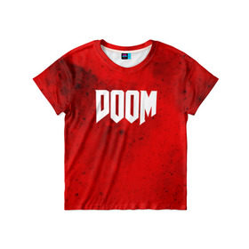 Детская футболка 3D с принтом DOOM MARS GAME , 100% гипоаллергенный полиэфир | прямой крой, круглый вырез горловины, длина до линии бедер, чуть спущенное плечо, ткань немного тянется | art | doom | game | возвращение | дум | игра | легенда | шутер