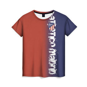 Женская футболка 3D с принтом Atletico Madrid 2018 Original , 100% полиэфир ( синтетическое хлопкоподобное полотно) | прямой крой, круглый вырез горловины, длина до линии бедер | атлетико мадрид | эмблема