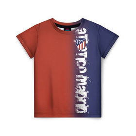 Детская футболка 3D с принтом Atletico Madrid 2018 Original , 100% гипоаллергенный полиэфир | прямой крой, круглый вырез горловины, длина до линии бедер, чуть спущенное плечо, ткань немного тянется | атлетико мадрид | эмблема