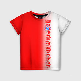 Детская футболка 3D с принтом FC Bayern 2018 Original , 100% гипоаллергенный полиэфир | прямой крой, круглый вырез горловины, длина до линии бедер, чуть спущенное плечо, ткань немного тянется | Тематика изображения на принте: bayern | fly fc | бавария | спорт | футбольный клуб