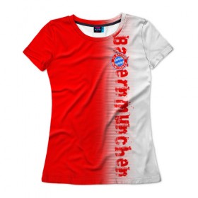 Женская футболка 3D с принтом FC Bayern 2018 Original , 100% полиэфир ( синтетическое хлопкоподобное полотно) | прямой крой, круглый вырез горловины, длина до линии бедер | bayern | fly fc | бавария | спорт | футбольный клуб