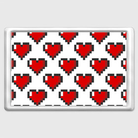 Магнит 45*70 с принтом Пиксельные сердечки , Пластик | Размер: 78*52 мм; Размер печати: 70*45 | 14 | love | валентин | губы | день | любовь | подарок | поцелуй | сердце | страсть | февраль