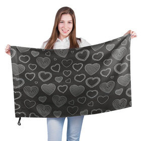 Флаг 3D с принтом Love is , 100% полиэстер | плотность ткани — 95 г/м2, размер — 67 х 109 см. Принт наносится с одной стороны | 14 | love | валентин | губы | день | любовь | подарок | поцелуй | сердце | страсть | февраль
