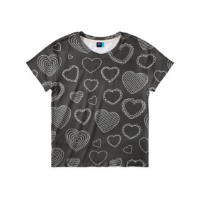 Детская футболка 3D с принтом Love is , 100% гипоаллергенный полиэфир | прямой крой, круглый вырез горловины, длина до линии бедер, чуть спущенное плечо, ткань немного тянется | 14 | love | валентин | губы | день | любовь | подарок | поцелуй | сердце | страсть | февраль