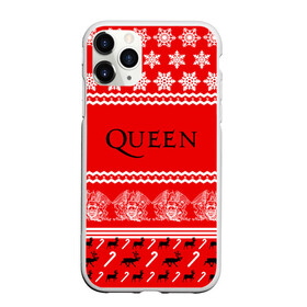 Чехол для iPhone 11 Pro матовый с принтом Праздничный Queen , Силикон |  | paul rodg | queen | quen | брайан мэй | глэм | группа | джон дикон | знак | квин | королева | красный | куин | меркури | меркьюри | мэркури | надпись | новогодний | новый год | поп | праздник | роджер тейлор