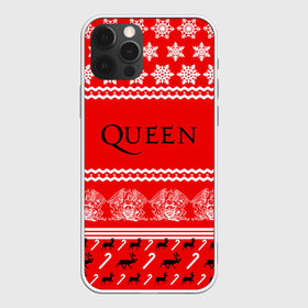 Чехол для iPhone 12 Pro Max с принтом Праздничный Queen , Силикон |  | paul rodg | queen | quen | брайан мэй | глэм | группа | джон дикон | знак | квин | королева | красный | куин | меркури | меркьюри | мэркури | надпись | новогодний | новый год | поп | праздник | роджер тейлор