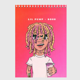 Скетчбук с принтом Lil Pump Boss , 100% бумага
 | 48 листов, плотность листов — 100 г/м2, плотность картонной обложки — 250 г/м2. Листы скреплены сверху удобной пружинной спиралью | hip hop | hiphop | lil pump | mc | rap | газзи гарсия | зачитал | клауд | клауд рэп | лил памп | лили | мс | памп | реп | репер | речитатив | рэп | рэпер | трэп | хип | хип хоп | хипхоп | хоп