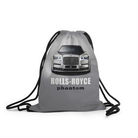 Рюкзак-мешок 3D с принтом Rolls-Royce Phantom , 100% полиэстер | плотность ткани — 200 г/м2, размер — 35 х 45 см; лямки — толстые шнурки, застежка на шнуровке, без карманов и подкладки | bmw | rolls royce | авто | автомобиль | машина | роллс ройс | тачка | элита