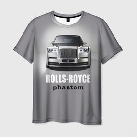 Мужская футболка 3D с принтом Rolls-Royce Phantom , 100% полиэфир | прямой крой, круглый вырез горловины, длина до линии бедер | bmw | rolls royce | авто | автомобиль | машина | роллс ройс | тачка | элита