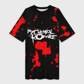 Платье-футболка 3D с принтом My Chemical Romance ,  |  | gerard way | mcr | my chemical romance | альтернативный | группа | джерард уэй | май кемикал романс | мкр | мой химический роман | мхр | мцр | панк | поп | поппанк | рок | рэй торо