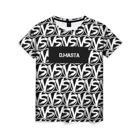 Женская футболка 3D с принтом VERSUS BATTLE-D.MASTA , 100% полиэфир ( синтетическое хлопкоподобное полотно) | прямой крой, круглый вырез горловины, длина до линии бедер | rap | versus battle | битва | молодежный стиль | рэп | рэп батл | рэп битва | рэперы