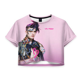 Женская футболка 3D укороченная с принтом Little Prince , 100% полиэстер | круглая горловина, длина футболки до линии талии, рукава с отворотами | lil peep | rap | густав ор | лил пип | рэп