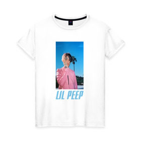 Женская футболка хлопок с принтом Лил Пип , 100% хлопок | прямой крой, круглый вырез горловины, длина до линии бедер, слегка спущенное плечо | lil peep | rap | густав ор | лил пип | рэп