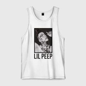 Мужская майка хлопок с принтом Little fashion white , 100% хлопок |  | Тематика изображения на принте: lil peep | rap | густав ор | лил пип | рэп