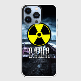 Чехол для iPhone 13 Pro с принтом S.T.A.L.K.E.R.   Д.А.Ш.А. ,  |  | stalker | буквы | волки | грузовик | дарья | даша | дашенька | дашка | знак | игра | имя | ммо | мрак | надпись | опасность | припять | птицы | радиация | рпг | сталкер | чернобыль | шутер
