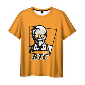 Мужская футболка 3D с принтом BITCOIN в стиле KFC , 100% полиэфир | прямой крой, круглый вырез горловины, длина до линии бедер | bitcoin | btc | crypto | kfc | биткоин | валюта | деньги | криптовалюта | цифровое золото