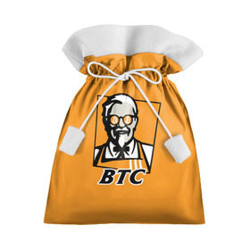 Подарочный 3D мешок с принтом BITCOIN в стиле KFC , 100% полиэстер | Размер: 29*39 см | bitcoin | btc | crypto | kfc | биткоин | валюта | деньги | криптовалюта | цифровое золото