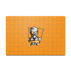 Пазл магнитный 126 элементов с принтом BITCOIN в стиле KFC , полимерный материал с магнитным слоем | 126 деталей, размер изделия —  180*270 мм | bitcoin | btc | crypto | kfc | биткоин | валюта | деньги | криптовалюта | цифровое золото