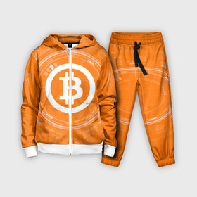 Детский костюм 3D с принтом БИТКОИН | BITCOIN ,  |  | Тематика изображения на принте: bitcoin | btc | coin | crypto | ethereum | money | orange | биткоин | валюта | деньги | известные | криптовалюта | логотип | монета | надписи.cash | оранжевый | цвет | цифровое золото | эфир