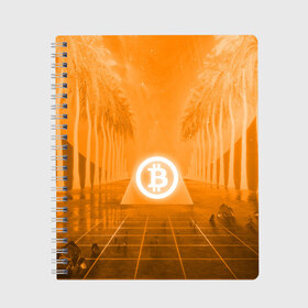 Тетрадь с принтом BITCOIN , 100% бумага | 48 листов, плотность листов — 60 г/м2, плотность картонной обложки — 250 г/м2. Листы скреплены сбоку удобной пружинной спиралью. Уголки страниц и обложки скругленные. Цвет линий — светло-серый
 | bitcoin | btc | coin | crypto | ethereum | money | orange | биткоин | валюта | деньги | известные | криптовалюта | логотип | монета | надписи.cash | оранжевый | цвет | цифровое золото | эфир