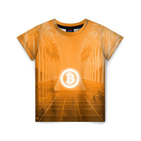 Детская футболка 3D с принтом BITCOIN , 100% гипоаллергенный полиэфир | прямой крой, круглый вырез горловины, длина до линии бедер, чуть спущенное плечо, ткань немного тянется | bitcoin | btc | coin | crypto | ethereum | money | orange | биткоин | валюта | деньги | известные | криптовалюта | логотип | монета | надписи.cash | оранжевый | цвет | цифровое золото | эфир