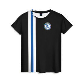 Женская футболка 3D с принтом Chelsea / Line Сollection 2 , 100% полиэфир ( синтетическое хлопкоподобное полотно) | прямой крой, круглый вырез горловины, длина до линии бедер | chelsea | club | football | английская | лига | премьер | челси