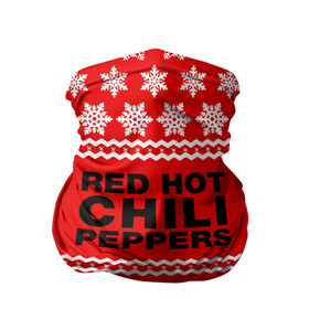 Бандана-труба 3D с принтом Праздничный RHCP , 100% полиэстер, ткань с особыми свойствами — Activecool | плотность 150‒180 г/м2; хорошо тянется, но сохраняет форму | red hot chili peppers | rhcp | альтернативный | группа | джош клингхоффер | знак | красные острые перцы чили | красный | метал | надпись | новогодний | новый год | праздник | ред хот ч | рождество | рок | рхчп | рэп