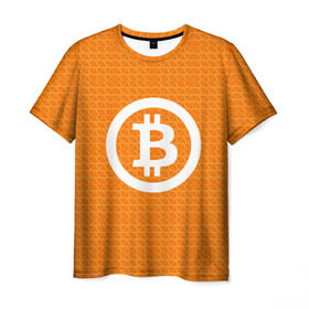 Мужская футболка 3D с принтом BITCOIN , 100% полиэфир | прямой крой, круглый вырез горловины, длина до линии бедер | bitcoin | btc | coin | crypto | ethereum | money | orange | биткоин | валюта | деньги | известные | криптовалюта | логотип | монета | надписи.cash | оранжевый | цвет | цифровое золото | эфир