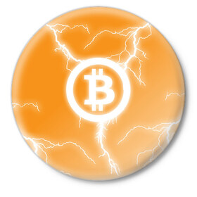 Значок с принтом BITCOIN ,  металл | круглая форма, металлическая застежка в виде булавки | bitcoin | btc | coin | crypto | ethereum | money | orange | биткоин | валюта | деньги | известные | криптовалюта | логотип | монета | надписи.cash | оранжевый | цвет | цифровое золото | эфир