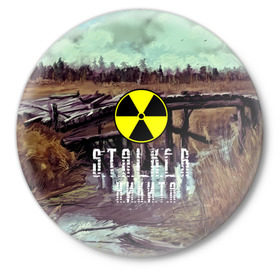 Значок с принтом S.T.A.L.K.E.R НИКИТА ,  металл | круглая форма, металлическая застежка в виде булавки | s.t.a.l.k.e.r. | stalker | никита | припять | сталкер | чернобыль