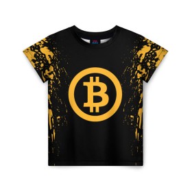 Детская футболка 3D с принтом BITCOIN , 100% гипоаллергенный полиэфир | прямой крой, круглый вырез горловины, длина до линии бедер, чуть спущенное плечо, ткань немного тянется | bitcoin | btc | coin | crypto | ethereum | miner | mining | money | orange | биткоин | валюта | деньги | известные | криптовалюта | логотип | майнер | майнинг | монета | надписи.cash | оранжевый | цвет | цифровое золото | эфир