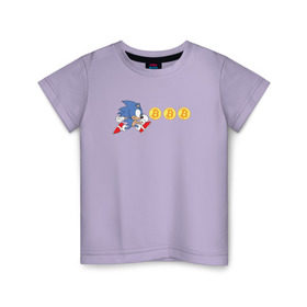 Детская футболка хлопок с принтом Соник , 100% хлопок | круглый вырез горловины, полуприлегающий силуэт, длина до линии бедер | Тематика изображения на принте: bitcoin | sonic | биткоин | деньги | соник