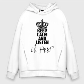 Мужское худи Oversize хлопок с принтом Keep calm and listen Lil Peep , френч-терри — 70% хлопок, 30% полиэстер. Мягкий теплый начес внутри —100% хлопок | боковые карманы, эластичные манжеты и нижняя кромка, капюшон на магнитной кнопке | Тематика изображения на принте: awful things | gustav hr | lil peep | густав ор | клауд | клауд рэп | лил | певец | пип | пост эмо | реп | репер | рэп | рэпер | трэп | хип | хип хоп | хипхоп | хоп | эмо | эмо трэп