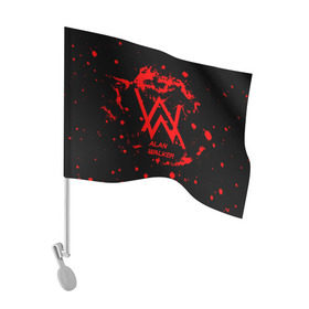 Флаг для автомобиля с принтом Alan Walker music space , 100% полиэстер | Размер: 30*21 см | alan walker | club | music | абстракция | клубная музыка | космос | краски | музыка