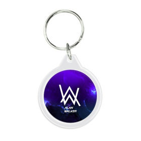 Брелок круглый с принтом Alan Walker SPACE COLLECTION , пластик и полированная сталь | круглая форма, металлическое крепление в виде кольца | alan walker | club | music | абстракция | клубная музыка | космос | краски | музыка