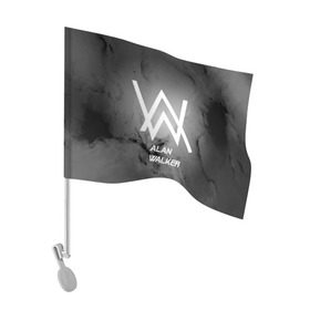 Флаг для автомобиля с принтом ALAN WALKER , 100% полиэстер | Размер: 30*21 см | Тематика изображения на принте: alan walker | club | music | абстракция | клубная музыка | космос | краски | музыка