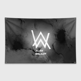 Флаг-баннер с принтом ALAN WALKER , 100% полиэстер | размер 67 х 109 см, плотность ткани — 95 г/м2; по краям флага есть четыре люверса для крепления | alan walker | club | music | абстракция | клубная музыка | космос | краски | музыка