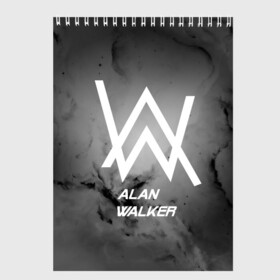 Скетчбук с принтом ALAN WALKER , 100% бумага
 | 48 листов, плотность листов — 100 г/м2, плотность картонной обложки — 250 г/м2. Листы скреплены сверху удобной пружинной спиралью | alan walker | club | music | абстракция | клубная музыка | космос | краски | музыка